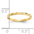 10K Diamond-cut Zig-Zag Design Band Childs Ring