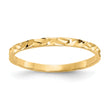 10K Diamond-cut Zig-Zag Design Band Childs Ring