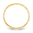 10K Diamond-cut Design Band Childs Ring