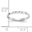 10K White Gold Diamond-cut Design Band Childs Ring