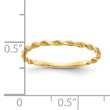 10K Diamond-cut Textured Rope Band Ring
