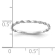 10KW Diamond-cut Textured Rope Band Ring