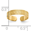 10K Greek Key Toe Ring - Birthstone Company