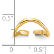 10k Polished Toe Ring