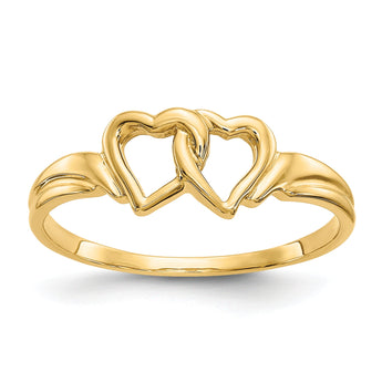 10K Heart Ring
