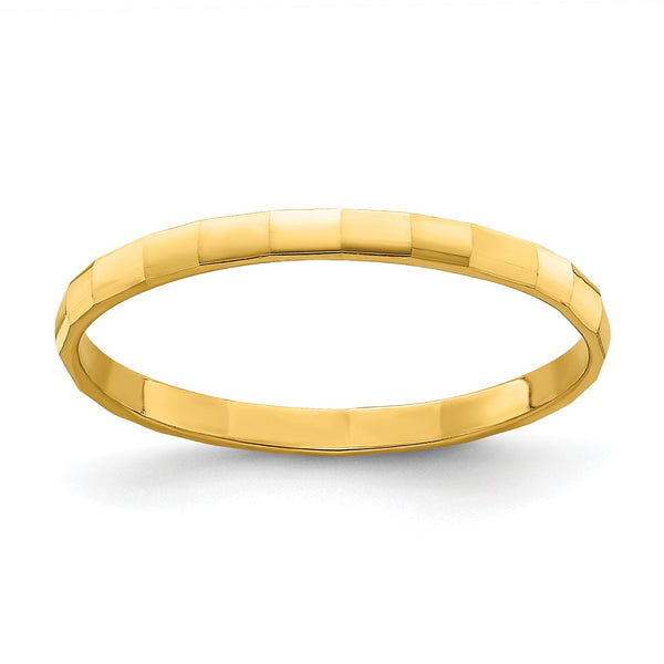 10k Bamboo Texture Baby Ring