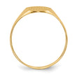 10k 10.0x8.5mm Closed Back Signet Ring, Size 6 - Birthstone Company