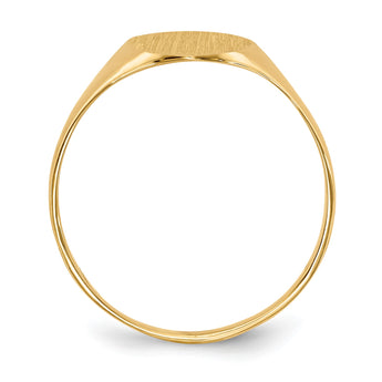 10k 10.0x8.5mm Closed Back Signet Ring, Size 6 - Birthstone Company