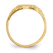 10k 10.0x8.0mm Closed Back Signet Ring