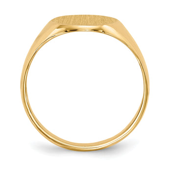 10k 14.0x10.0mm Closed Back Signet Ring, Size 6.75 - Birthstone Company