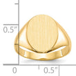10k 14.0x10.0mm Closed Back Signet Ring, Size 6.75 - Birthstone Company