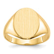 10k 14.0x10.0mm Closed Back Signet Ring, Size 6.75 - Birthstone Company