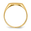10k 10.5x11.0mm Closed Back Signet Ring