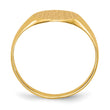 10k 8.5x9.5mm Open Back Signet Ring, Size 6 - Birthstone Company