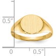 10k 8.5x9.5mm Open Back Signet Ring, Size 6 - Birthstone Company