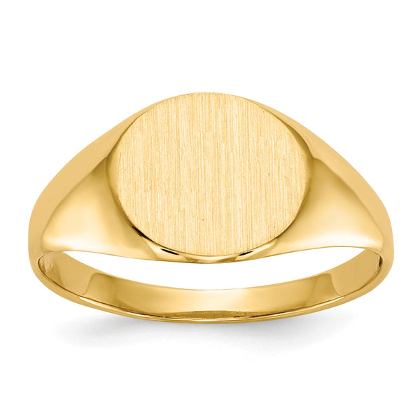 10k 8.5x9.5mm Open Back Signet Ring, Size 6 - Birthstone Company