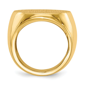 10k 21.0x21.5mm Open Back Mens Signet Ring, Size 10 - Birthstone Company