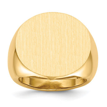 10k 21.0x21.5mm Open Back Mens Signet Ring, Size 10 - Birthstone Company