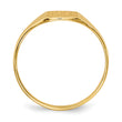 10k 6.5x7.0mm Closed Back Signet Ring, Size 6 - Birthstone Company