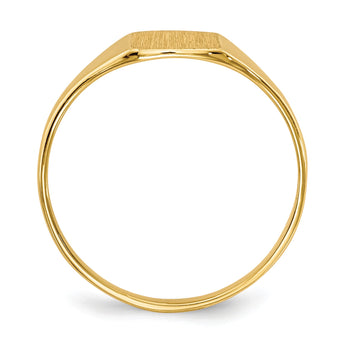 10k 6.5x7.0mm Closed Back Signet Ring, Size 6 - Birthstone Company
