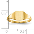 10k 6.5x7.0mm Closed Back Signet Ring, Size 6 - Birthstone Company