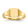 10k 6.5x7.0mm Closed Back Signet Ring, Size 6 - Birthstone Company