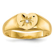 10K Child's AA Diamond Signet Ring