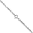 14K White Gold 16 inch Carded 1.35mm Cable Rope with Spring Ring Clasp Chain - Birthstone Company