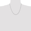14K White Gold 16 inch Carded 1.35mm Cable Rope with Spring Ring Clasp Chain - Birthstone Company