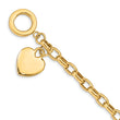 10k Heart Charm Bracelet