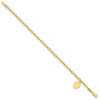 10k Dangle Heart Child's Bracelet