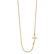 10k Small Sideways Curved Cross Necklace