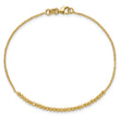 10K Diamond-cut Beaded 7.5in Bracelet