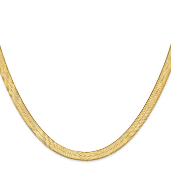 10K 6.5mm Silky Herringbone Chain