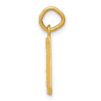 10ky Casted Small Diamond-cut Number 0 Charm