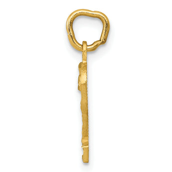 10ky Casted Small Diamond-cut Number 2 Charm