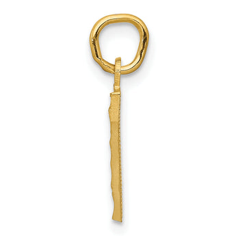 10ky Casted Small Diamond-cut Number 7 Charm