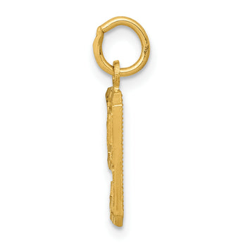 10ky Casted Small Diamond-cut Number 9 Charm