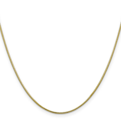 10k 1.1mm Round Snake Chain