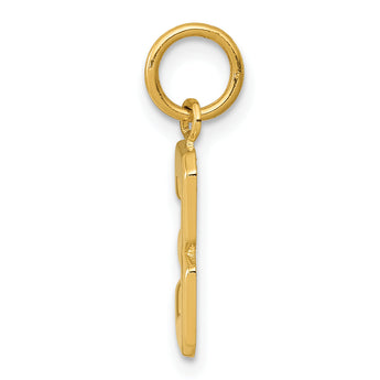 10ky Casted Small Polished Number 3 Charm