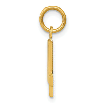 10ky Casted Small Polished Number 4 Charm