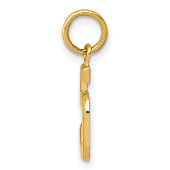 10ky Casted Small Polished Number 5 Charm