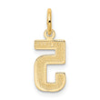 10ky Casted Small Polished Number 5 Charm