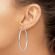 10k White Gold 2mm Square Tube Hoops - Birthstone Company