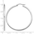 10k White Gold 2mm Square Tube Hoops - Birthstone Company