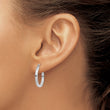 10k White Gold 2mm Square Tube Hoops - Birthstone Company