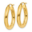 10k Polished 4mm Lightweight Tube Hoop Earrings