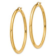 10k Polished 4mm Lightweight Tube Hoop Earrings