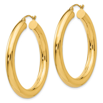 10k Yellow Gold Polished 5mm Lightweight Hoop Earrings