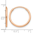 10k Rose Gold Polished Endless Tube Hoop Earrings - Birthstone Company